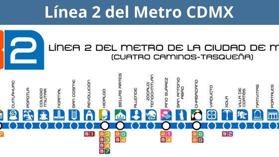 linea dos del metro de la cdmx